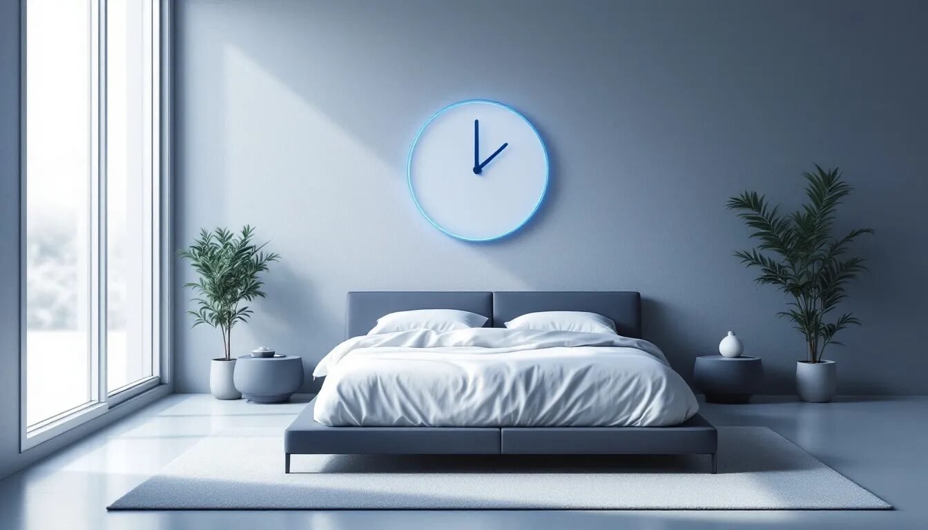 A calming bedroom environment that promotes good sleep quality for better muscle gains.