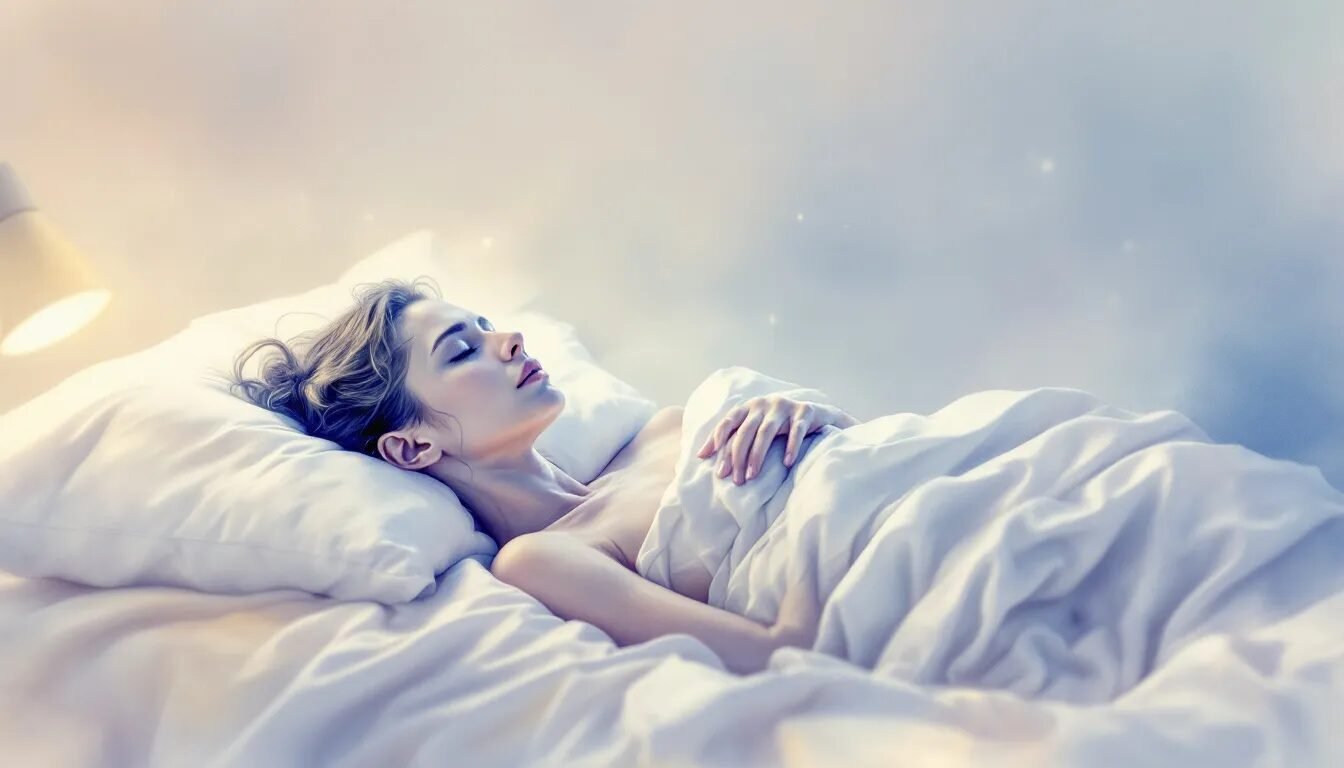 A person experiencing chronic pain while trying to sleep.